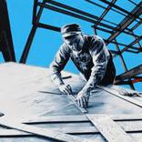 A carpenter taking measurement   of the Artist’s work  by Vipul Prajapati