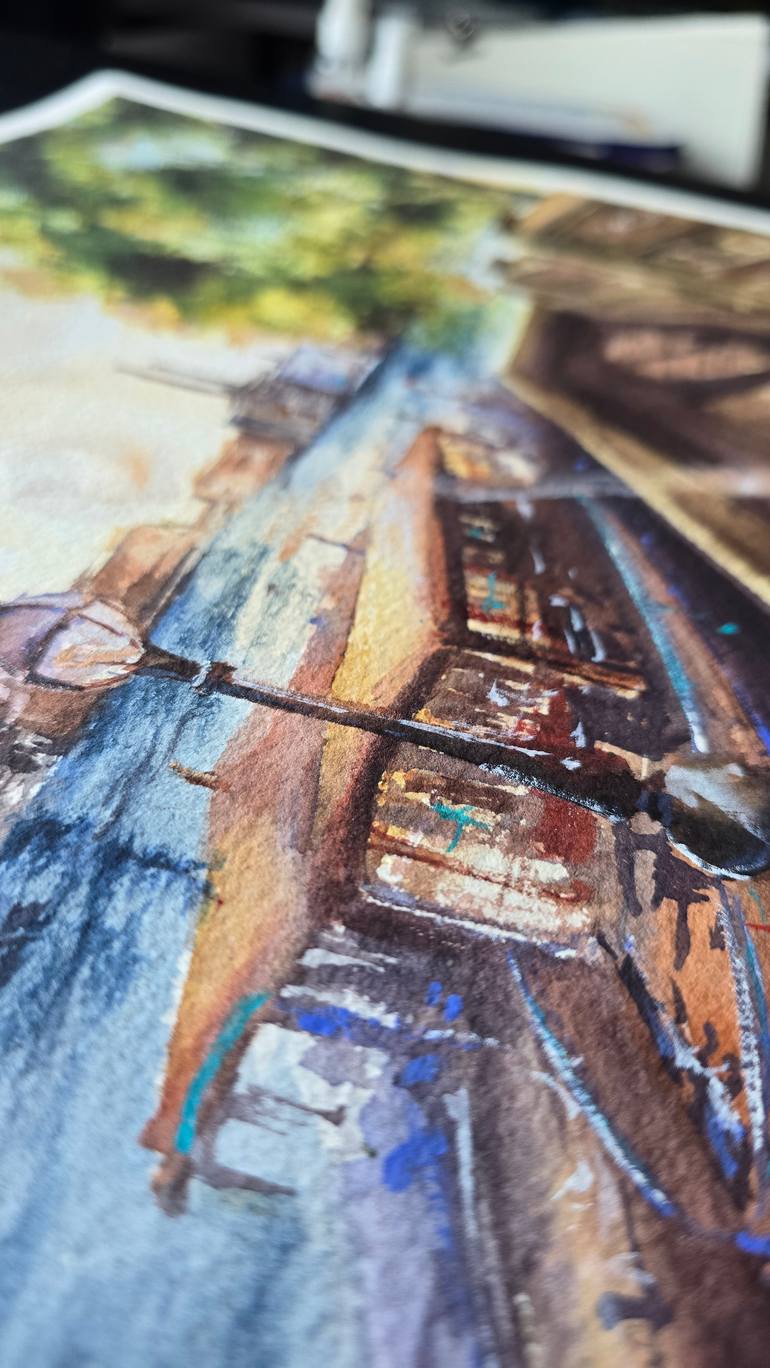 Original Romanticism Architecture Painting by Aliya Bodnar