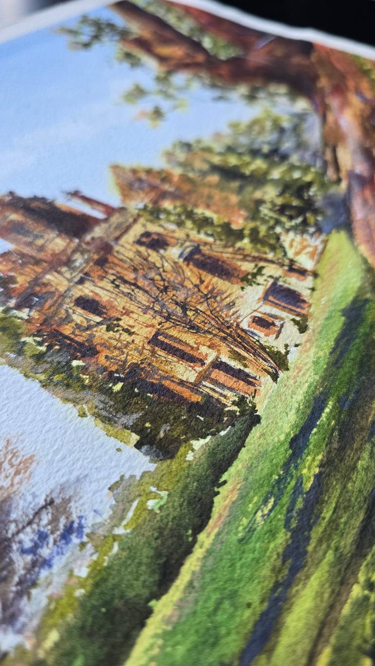 Original Figurative Landscape Painting by Aliya Bodnar