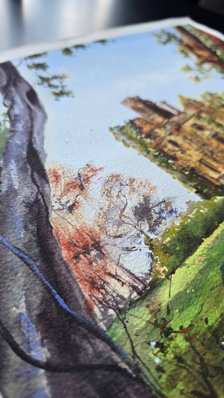 Original Figurative Landscape Painting by Aliya Bodnar