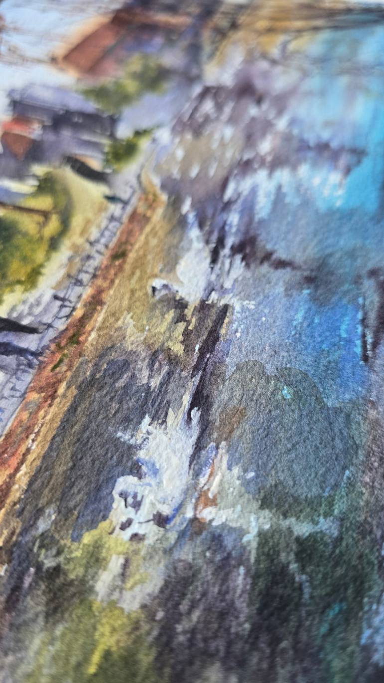 Original Figurative Cities Painting by Aliya Bodnar