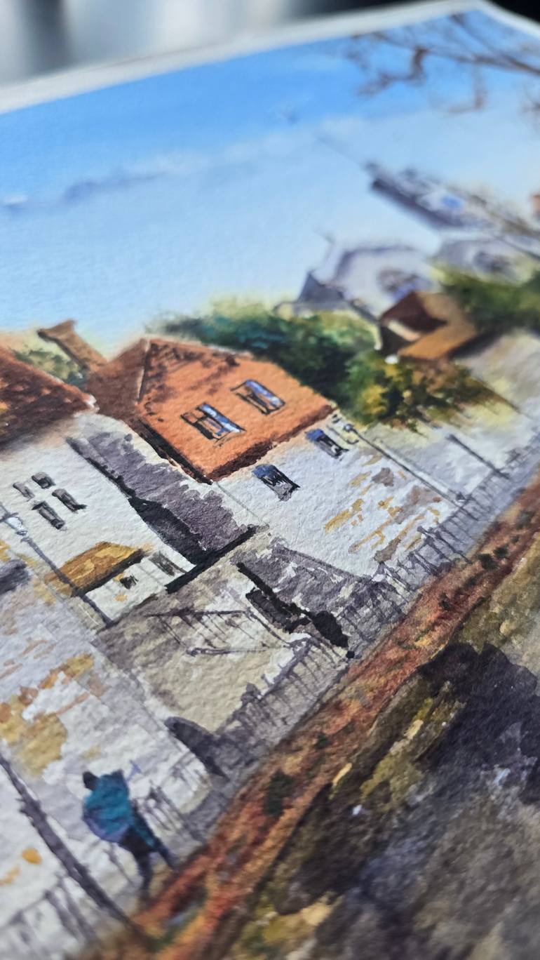Original Figurative Cities Painting by Aliya Bodnar