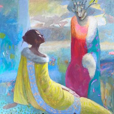 Original Art Nouveau Women Painting by Igor Galan