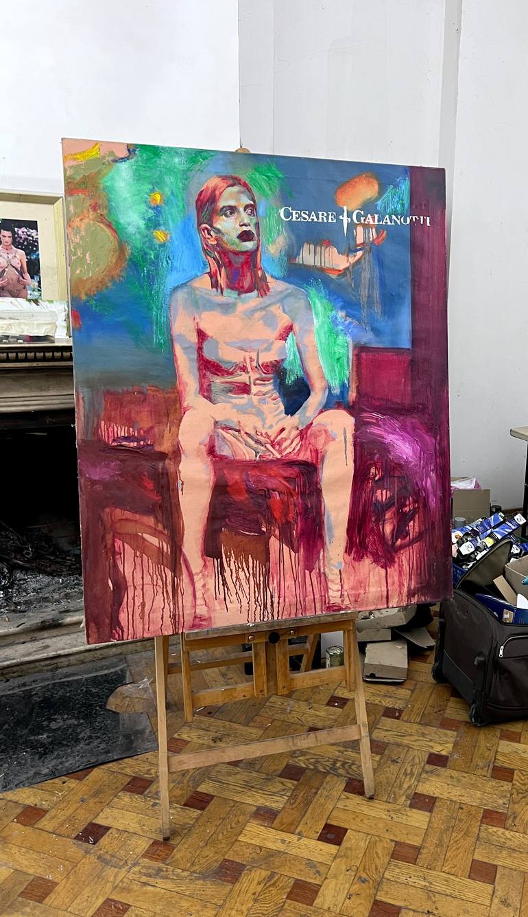 Original Expressionism People Painting by Igor Galan
