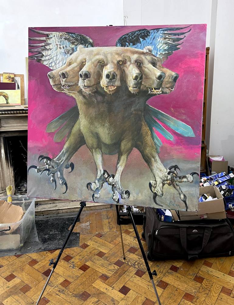 Original Surrealism Animal Painting by Igor Galan