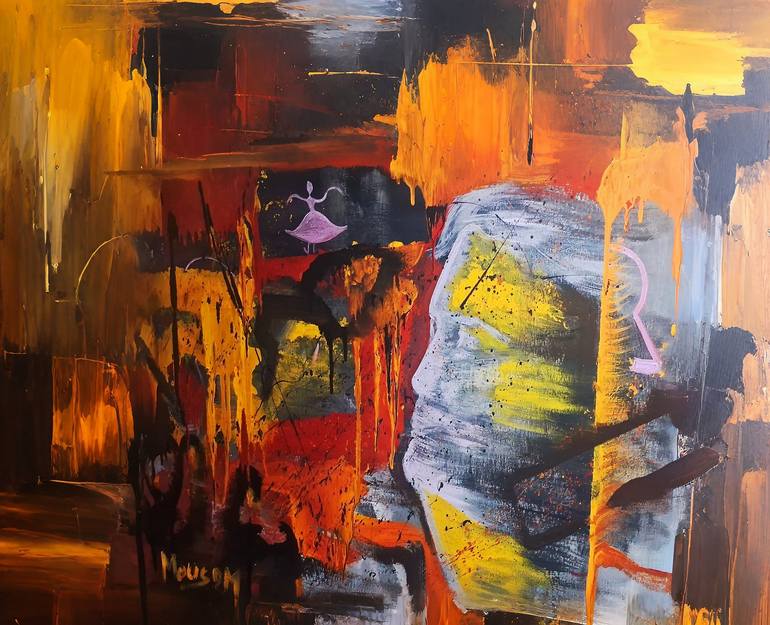 Original Abstract Expressionism Abstract Paintings by Mousom Bharadwaj