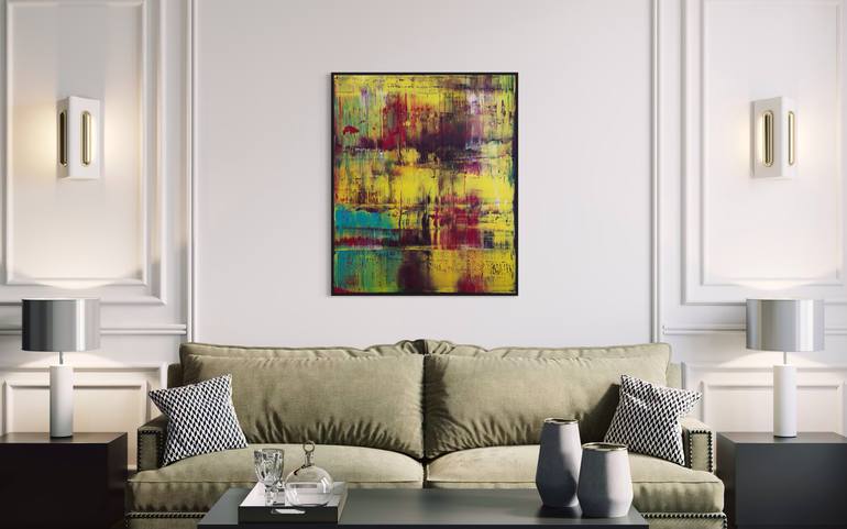 Original Abstract Expressionism Abstract Painting by Guido Lötscher