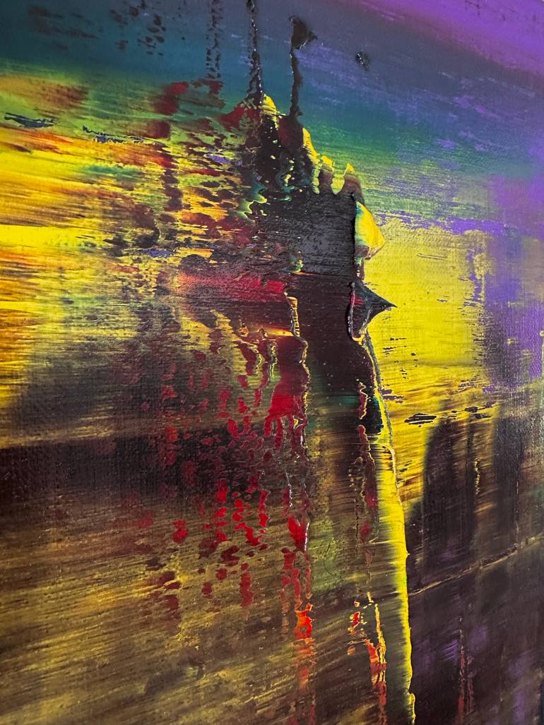 Original Abstract Expressionism Abstract Painting by Guido Lötscher