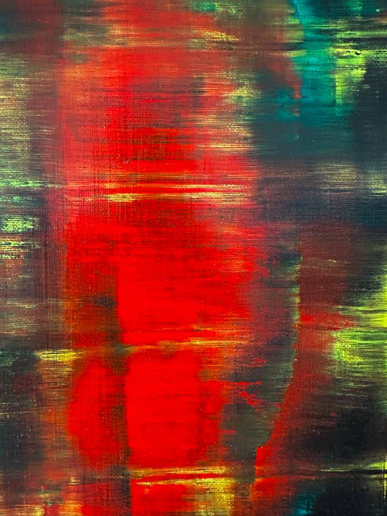 Original Abstract Expressionism Abstract Painting by Guido Lötscher