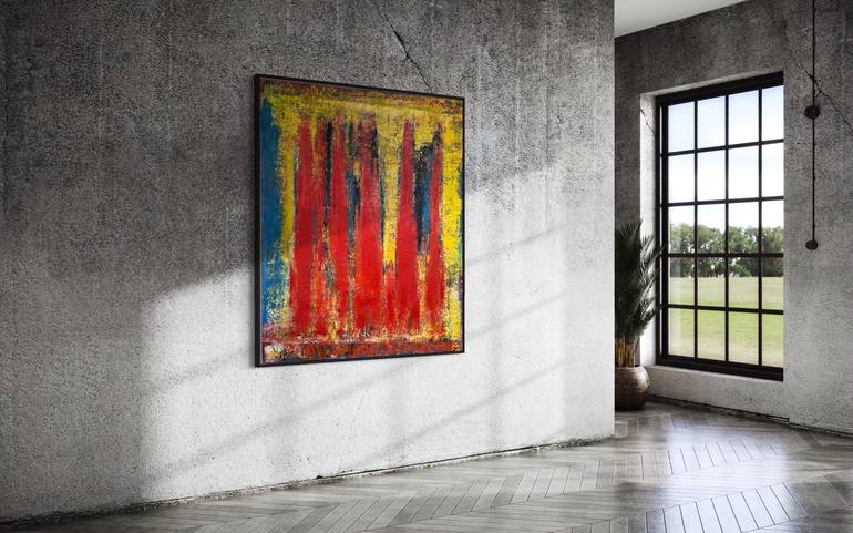 Original Abstract Expressionism Abstract Painting by Guido Lötscher