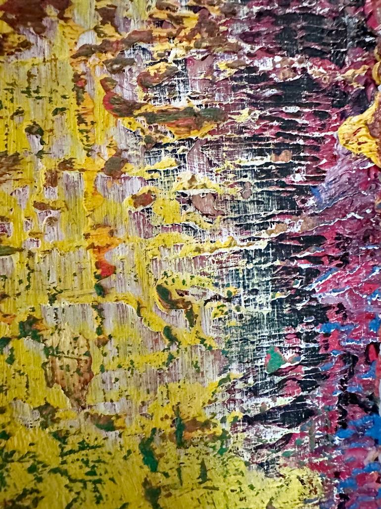 Original Abstract Expressionism Abstract Painting by Guido Lötscher