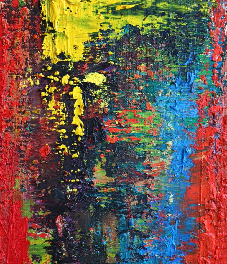 Original Abstract Expressionism Abstract Painting by Guido Lötscher