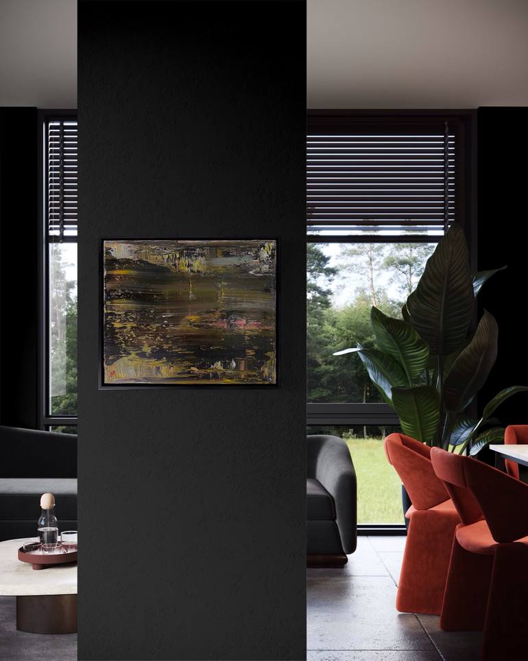 Original Abstract Expressionism Abstract Painting by Guido Lötscher