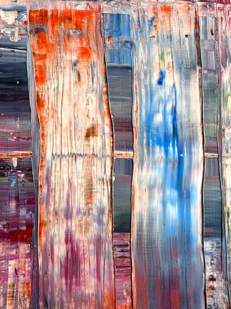 Original Abstract Expressionism Abstract Painting by Guido Lötscher