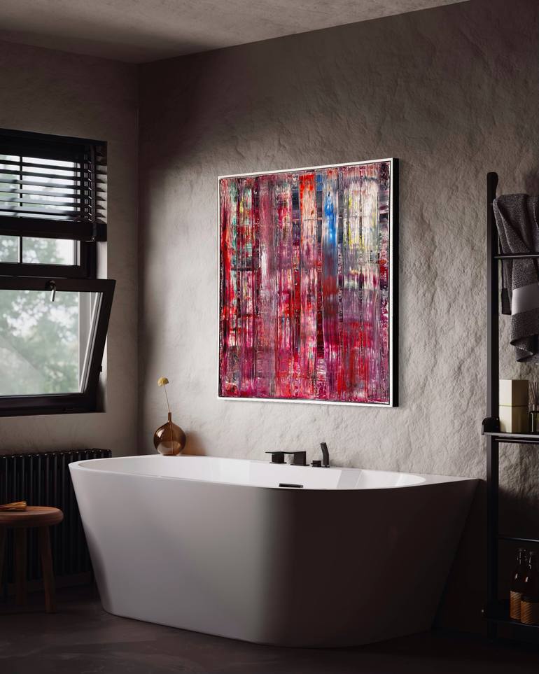 Original Abstract Expressionism Abstract Painting by Guido Lötscher