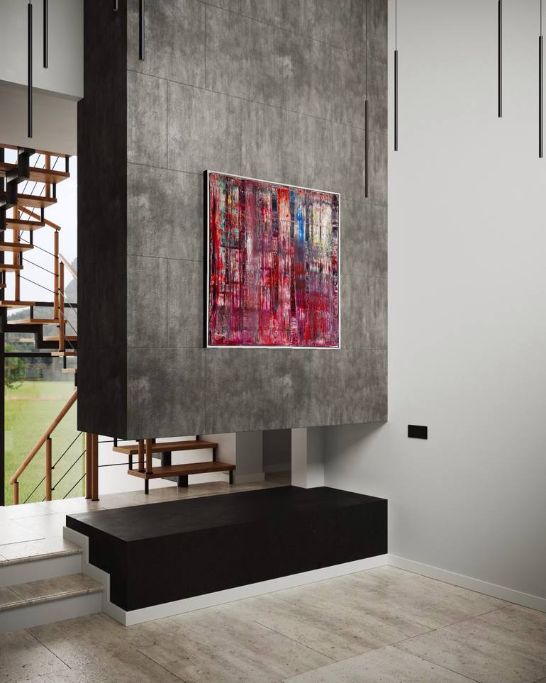 Original Abstract Expressionism Abstract Painting by Guido Lötscher