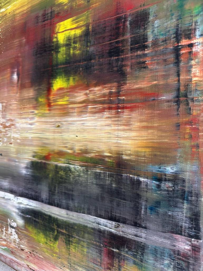 Original Abstract Expressionism Abstract Painting by Guido Lötscher