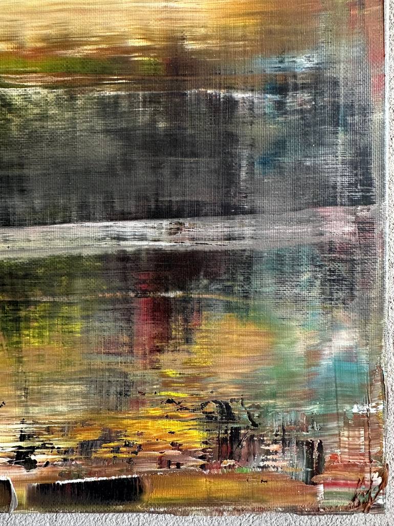 Original Abstract Expressionism Abstract Painting by Guido Lötscher