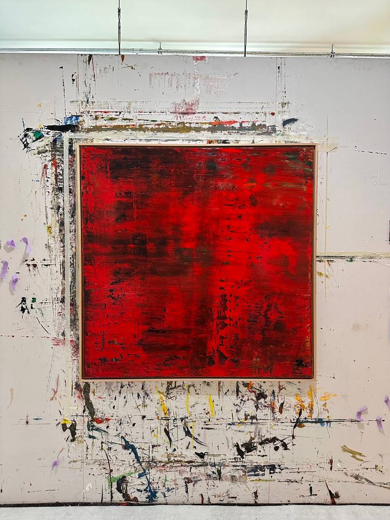 Original Abstract Expressionism Abstract Painting by Guido Lötscher