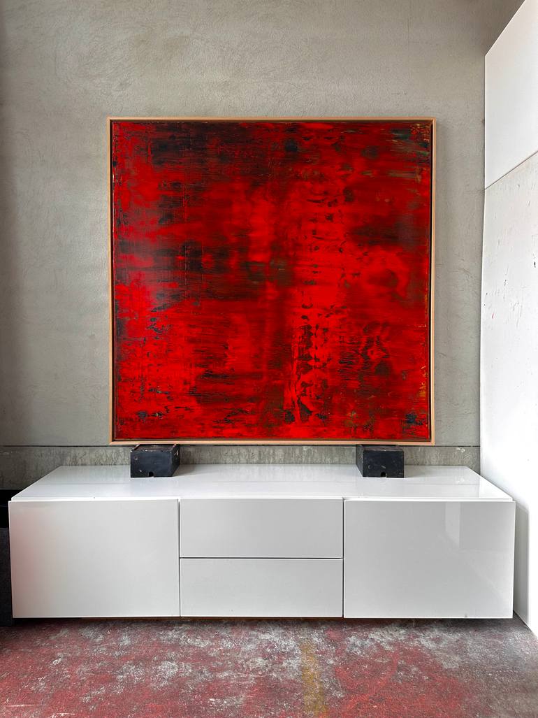 Original Abstract Expressionism Abstract Painting by Guido Lötscher
