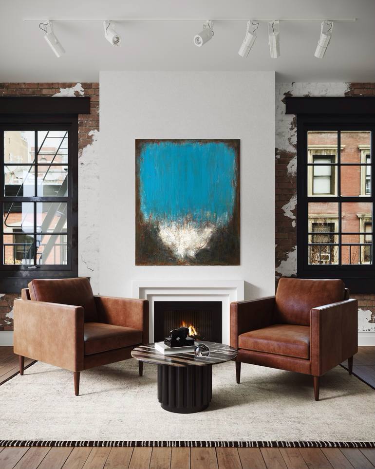 Original Abstract Expressionism Abstract Painting by Guido Lötscher