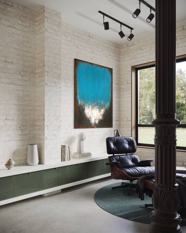 Original Abstract Expressionism Abstract Painting by Guido Lötscher