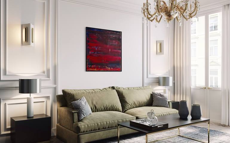 Original Abstract Expressionism Abstract Painting by Guido Lötscher