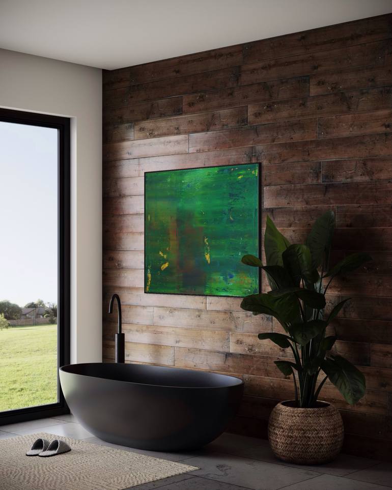 Original Abstract Expressionism Abstract Painting by Guido Lötscher