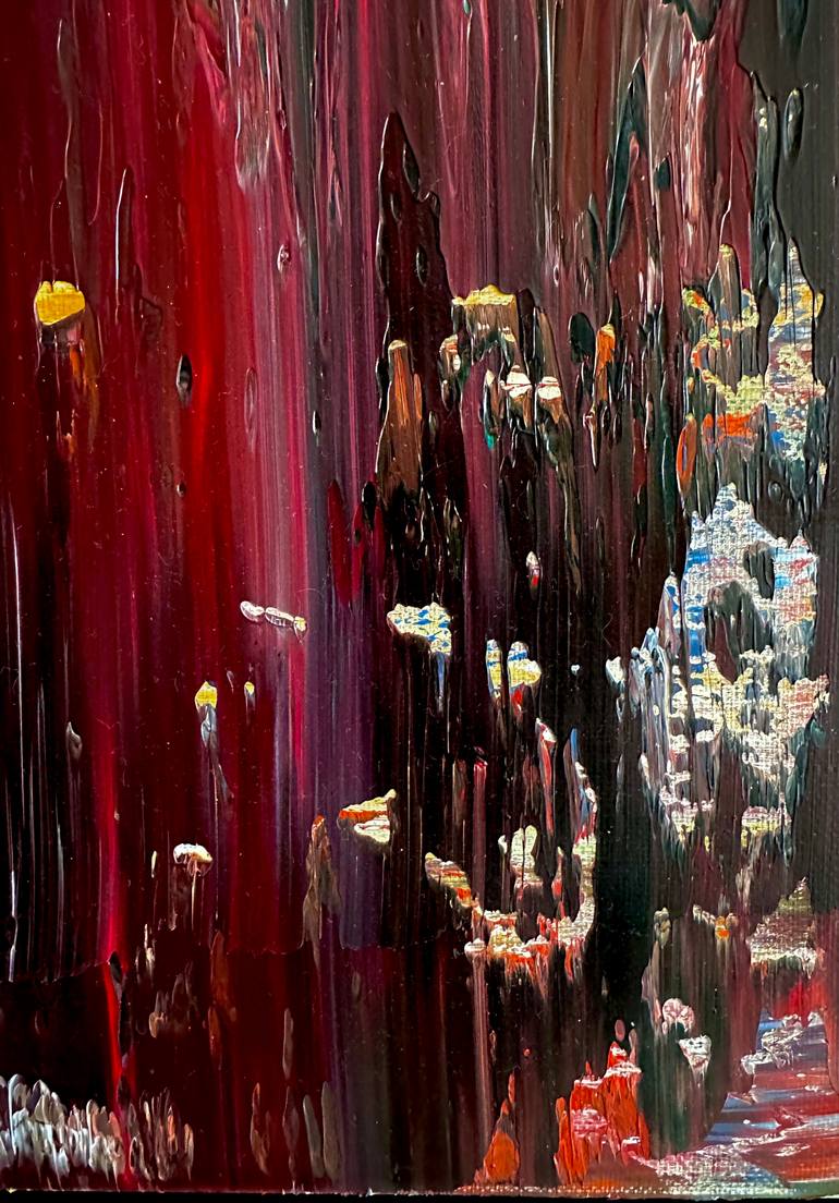 Original Abstract Expressionism Abstract Painting by Guido Lötscher