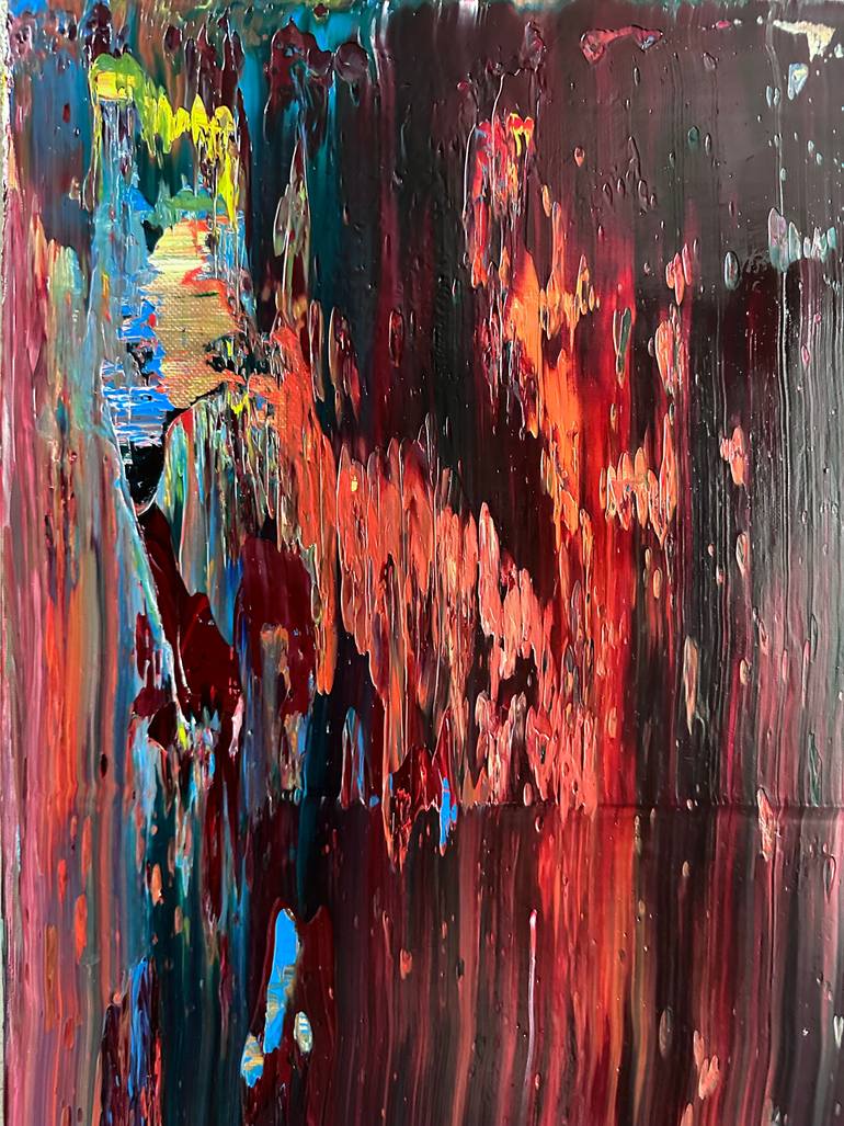 Original Abstract Expressionism Abstract Painting by Guido Lötscher