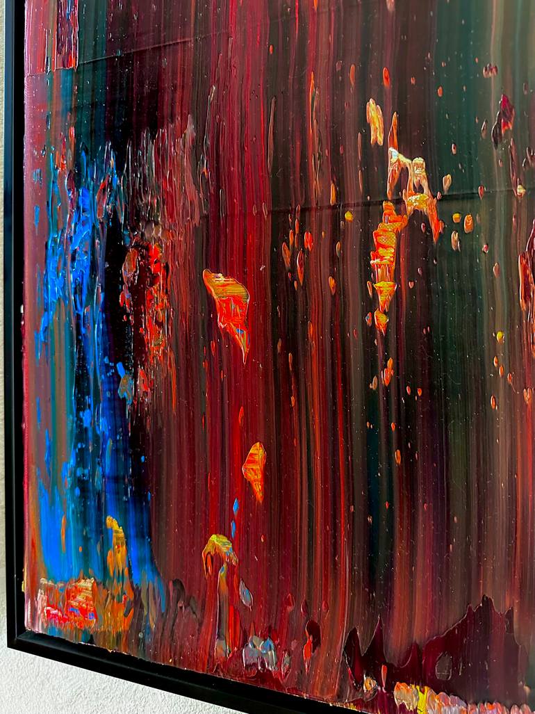 Original Abstract Expressionism Abstract Painting by Guido Lötscher