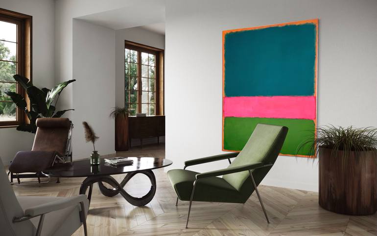 Original Color Field Painting Abstract Painting by Guido Lötscher