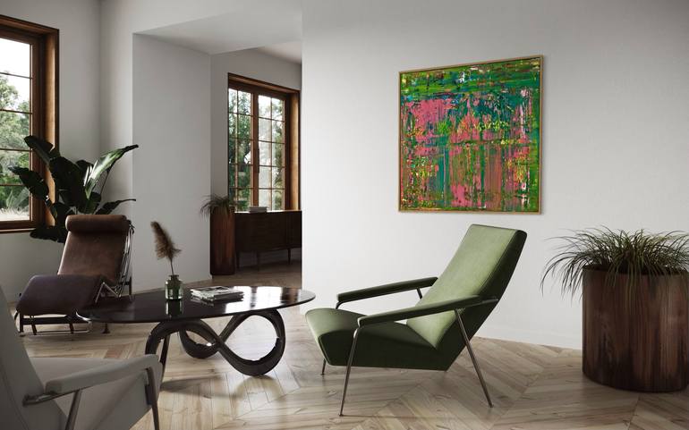 Original Abstract Expressionism Abstract Painting by Guido Lötscher