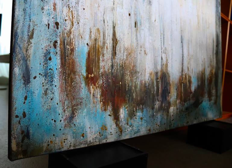 Original Abstract Expressionism Abstract Painting by Guido Lötscher