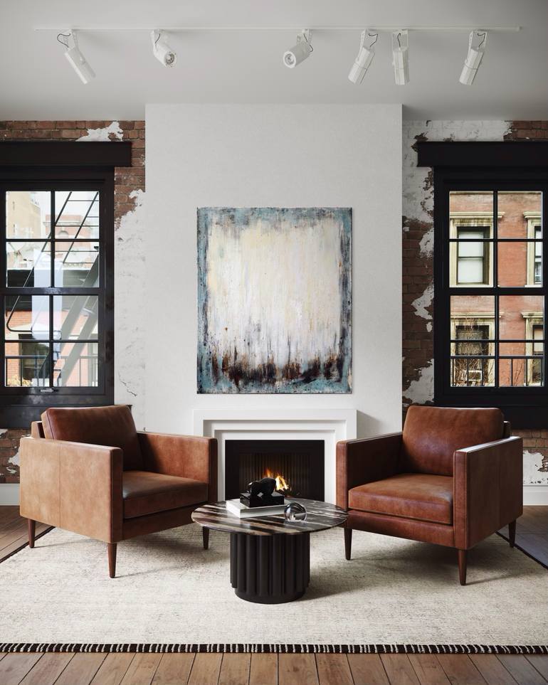 Original Abstract Expressionism Abstract Painting by Guido Lötscher