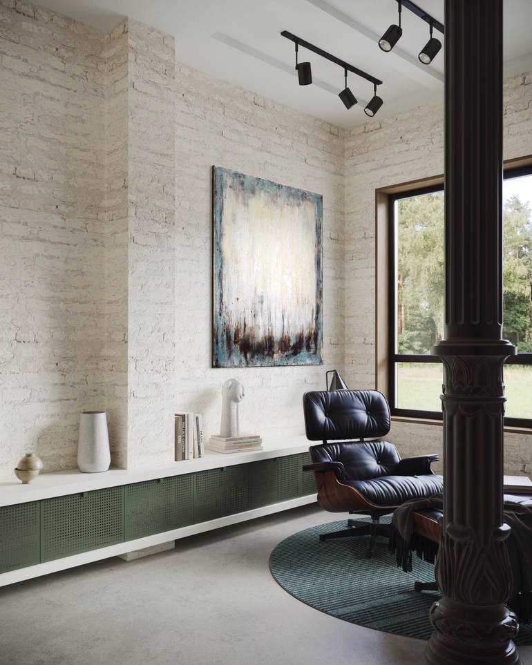 Original Abstract Expressionism Abstract Painting by Guido Lötscher