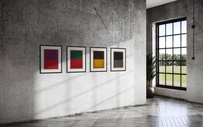 Original Color Field Painting Abstract Painting by Guido Lötscher