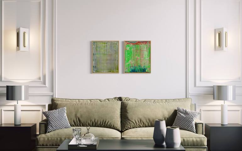 Original Abstract Expressionism Abstract Painting by Guido Lötscher