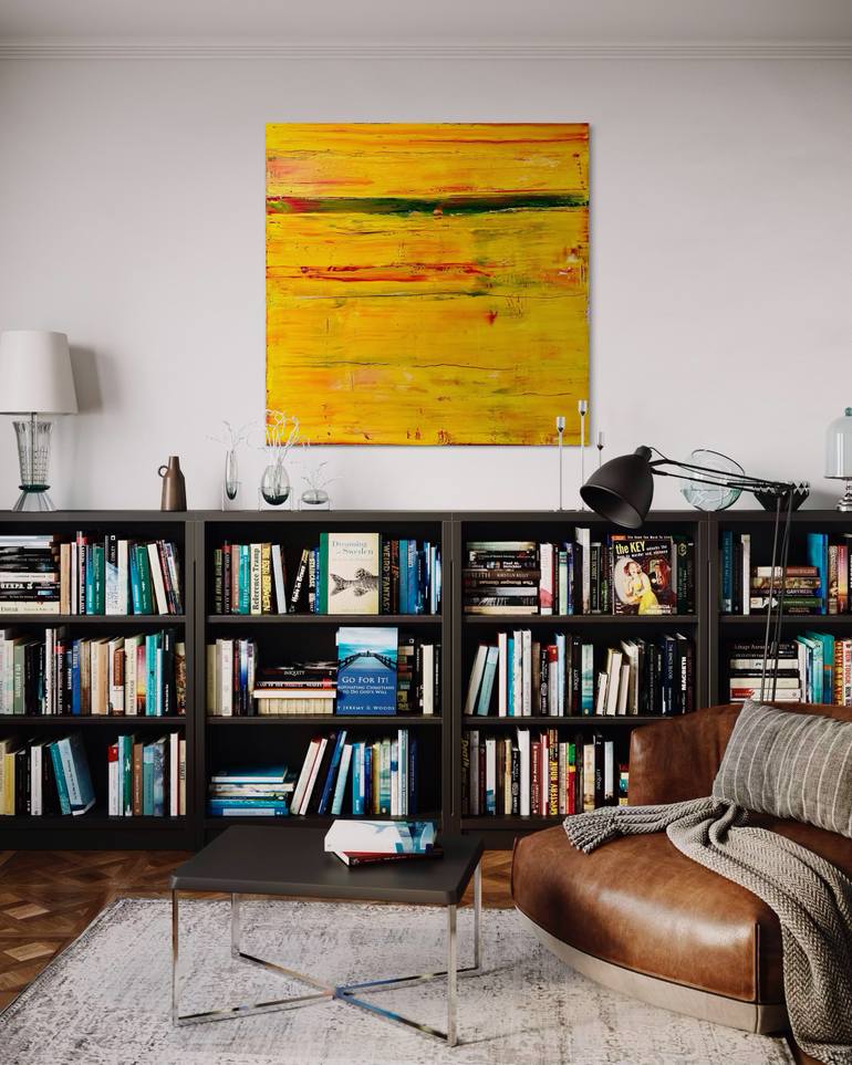 Original Abstract Expressionism Abstract Painting by Guido Lötscher