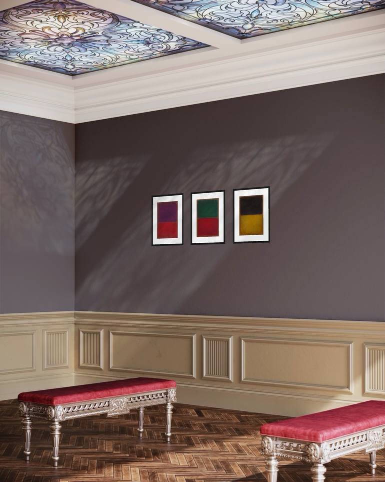 Original Color Field Painting Abstract Painting by Guido Lötscher