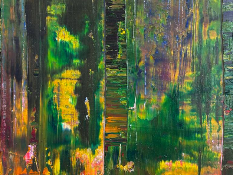 Original Abstract Expressionism Abstract Painting by Guido Lötscher