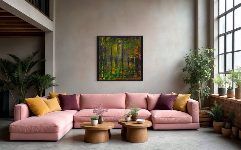 Original Abstract Expressionism Abstract Painting by Guido Lötscher