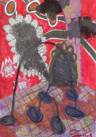 Original Abstract Expressionism Home Drawings by Shiva Pakdel