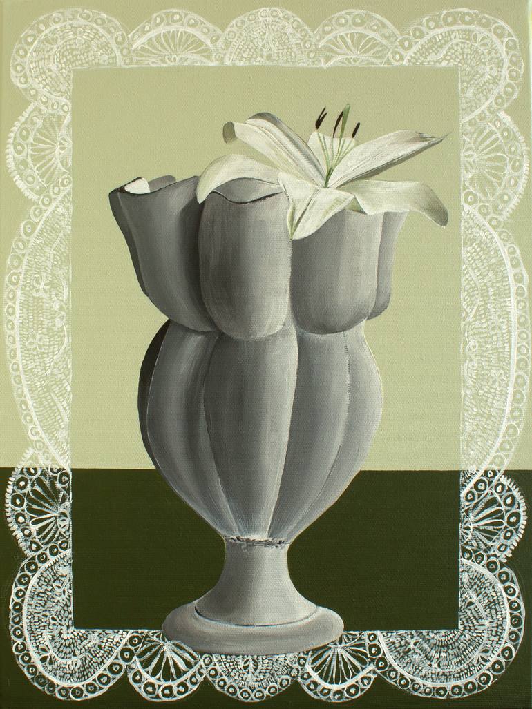 Original Floral Painting by Deimante Karaliute | Figurative Art on Canvas | The Flower Finds a Way