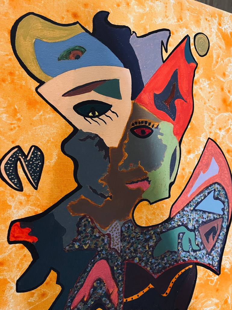 Original Abstract Expressionism Abstract Painting by Ramneek Cheema