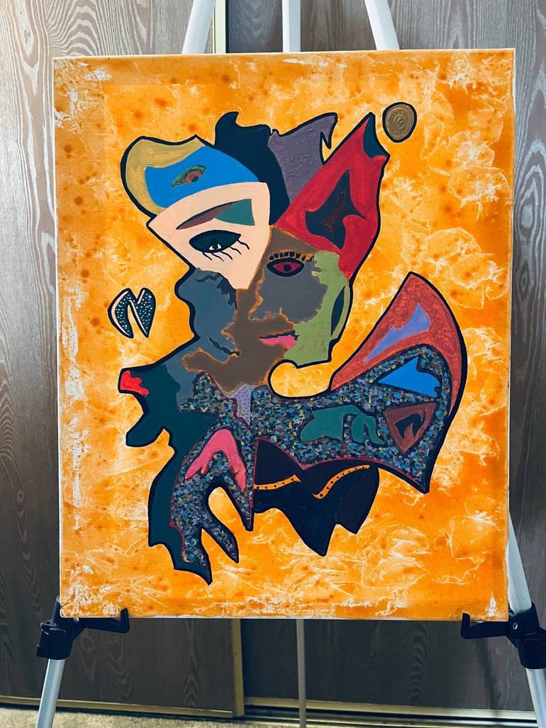 Original Abstract Expressionism Abstract Painting by Ramneek Cheema