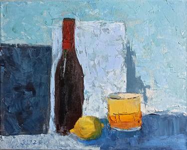 Original Abstract Still Life Painting by Julija Levuskane