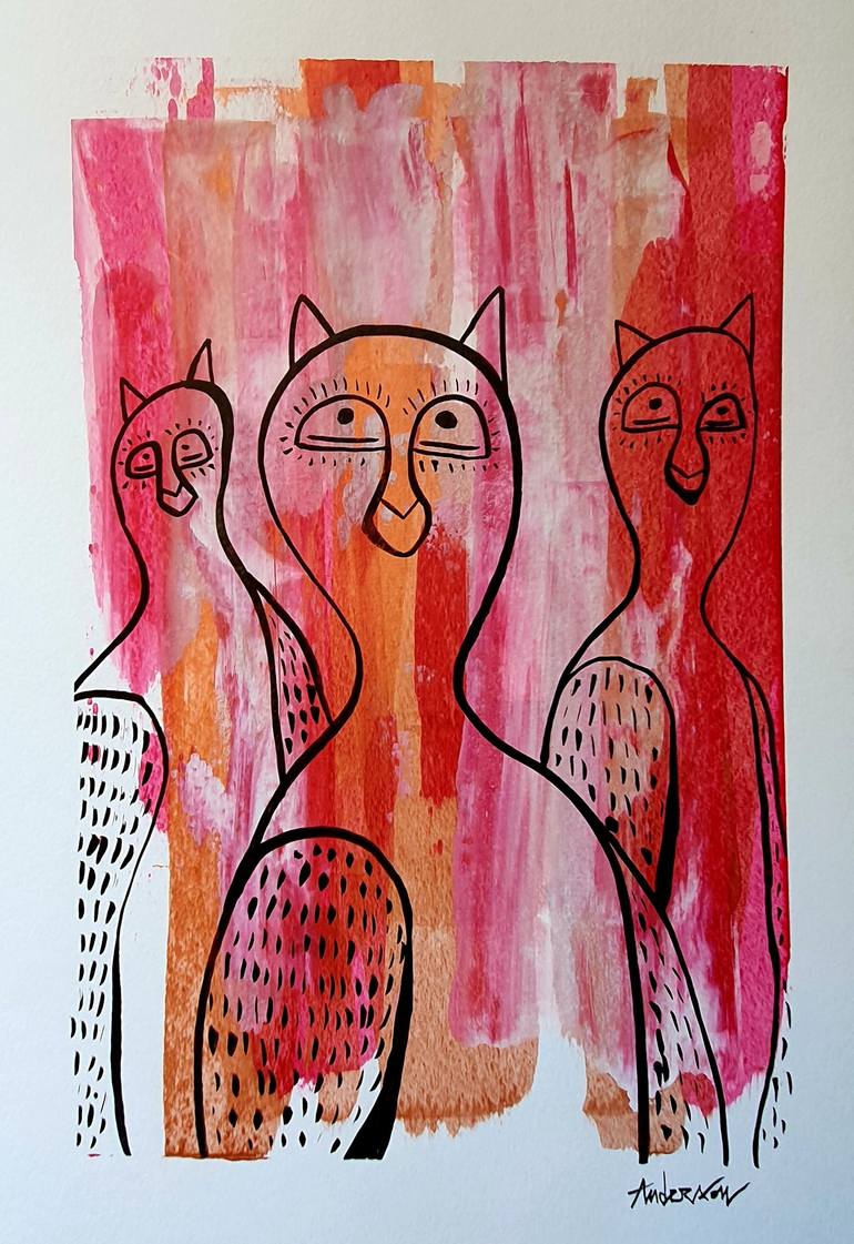 Original Abstract Expressionism Animal Paintings by Pierluigi Coppola