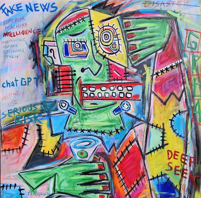 Original Abstract Expressionism Abstract Paintings by Pierluigi Coppola