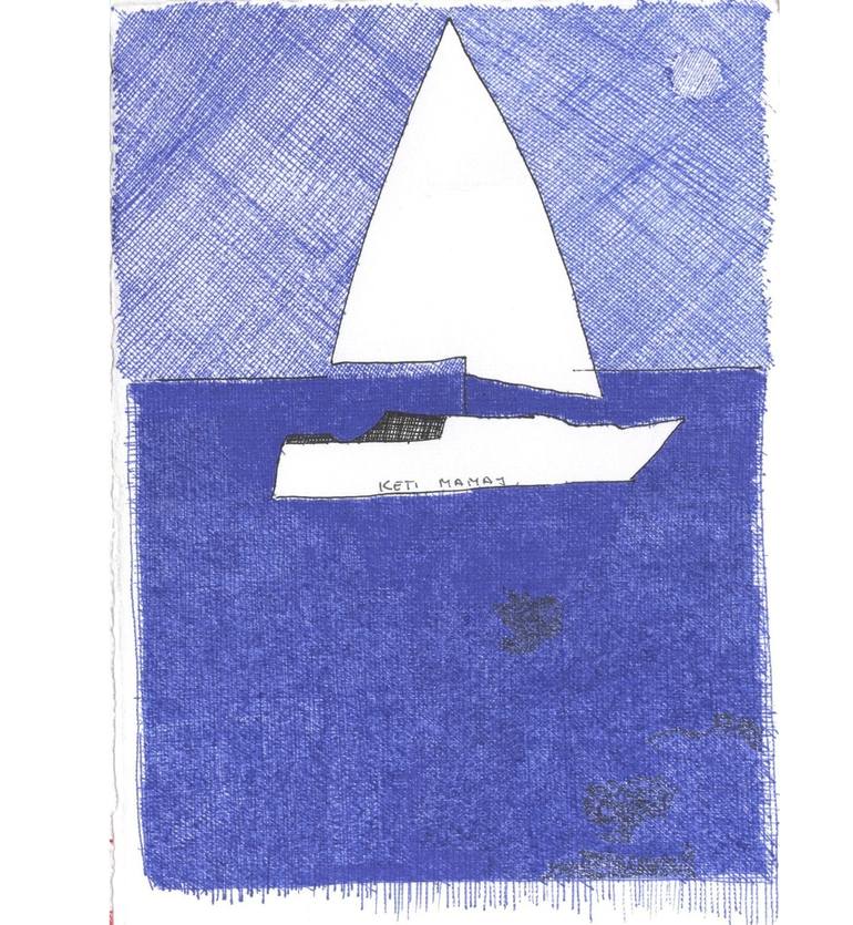 Original Travel Drawing by Riketa Mamaj | Abstract Art on Paper | The Poetry of Dots and Lines - Around the world